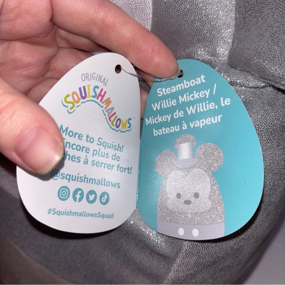 Squishmallows Disney 100 Steamboat Willie Mickey Plush - Picture 9 of 11
